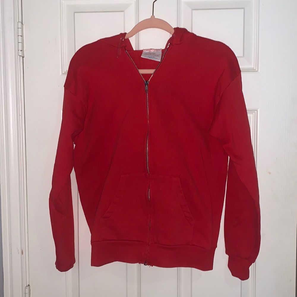 red full zip jacket